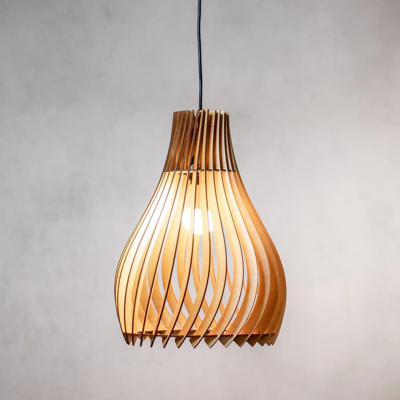 Reference: pendant lamp concept, lit from inside