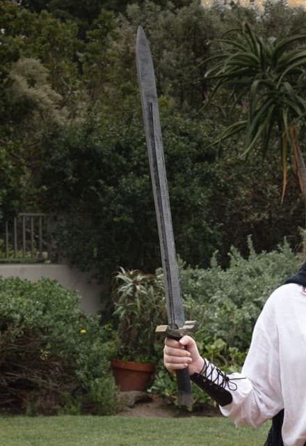 CNC-routed timber sword — clean finish